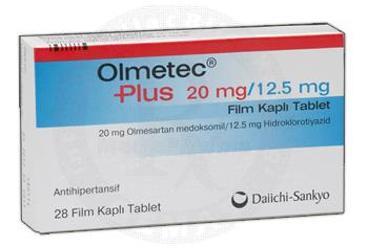 OLMETEC PLUS 20 mg/12.5 mg 28 film kaplı tablet {Pfizer} kutu görseli