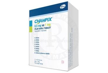 CHAMPIX 0.5 mg 11 + 1 mg 98 film kaplı tablet kutu görseli
