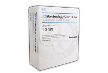 GENOTROPIN MINIQUICK SC enjeksiyonluk çözelti için toz ve çözücü içeren 3 IU (1 MG) tek doz 7 enjektör kutu görseli