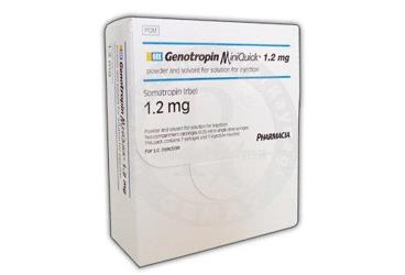 GENOTROPIN MINIQUICK SC enjeksiyonluk çözelti için toz ve çözücü içeren 3.6 IU (1.2 MG) tek doz 7 enjektör kutu görseli