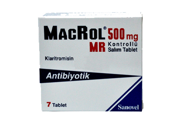MACROL 500 mg MR 7 kontrollü salım tablet kutu görseli