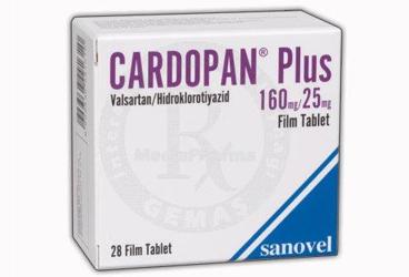 CARDOPAN PLUS 160 /25 mg 28 film tablet kutu görseli