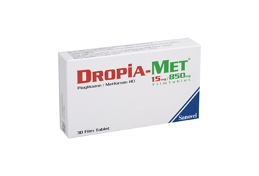 DROPIA-MET 15/850 mg 180 film tablet kutu görseli