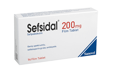 SEFSIDAL 200 mg 14 film tablet kutu görseli