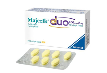 MAJEZIK DUO 100 mg/8 mg 14 film kaplı tablet kutu görseli