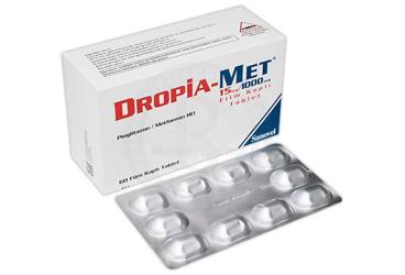 DROPIA-MET 15 mg/1000 mg film kaplı tablet (60 film kaplı tablet) kutu görseli
