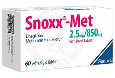 SNOXX-MET 2.5 mg/850 mg film kaplı tablet kutu görseli