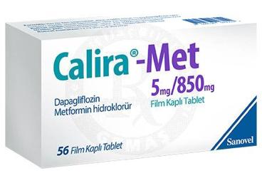 CALIRA-MET 5 mg/850 mg film kaplı tablet ( 56 tablet) kutu görseli