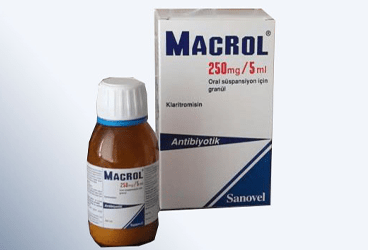 MACROL 250 mg/5 ml 100 ml SUSP kutu görseli