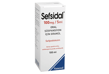 SEFSIDAL 100 mg/5ml oral süspansiyon 100 ml kutu görseli