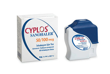 CYPLOS SANOHALER 50/100 mcg inhilasyon için toz 60 doz {Sanovel} kutu görseli