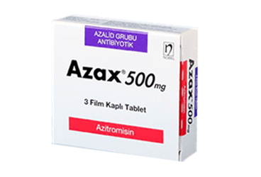 AZAX 500 mg 3 film tablet kutu görseli