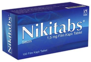 NIKITABS 1.5 mg film kaplı tablet (100 adet) kutu görseli