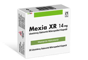 MEXIA XR 14 mg 28 uzatılmış salınımlı mikropellet kapsül kutu görseli