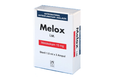 MELOX 15mg/1.5ml 3 ampül kutu görseli