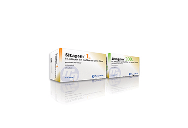 SITAGEM 200 mg IV infüzyon için liyofilize toz içeren flakon kutu görseli