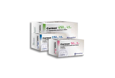 CARMEN 150 mg/15 ml enjeksiyonluk çözelti içeren flakon kutu görseli