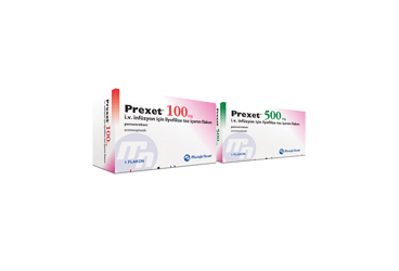 PREXET 500 mg IV infüzyon için liyofilize toz içeren flakon kutu görseli