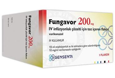 FUNGAVOR 200 mg IV infüzyon çözelti için toz içeren flakon kutu görseli
