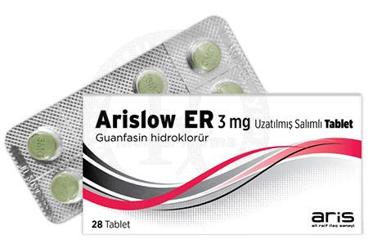 ARISLOW ER 3 mg uzatılmış salınımlı tablet (28 tablet) kutu görseli