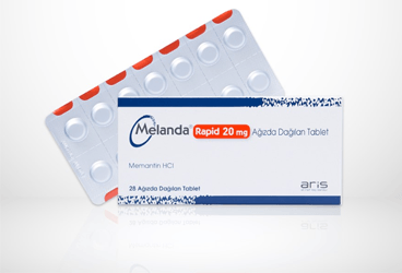 MELANDA RAPID 20 mg ağızda dağılan 28 tablet kutu görseli