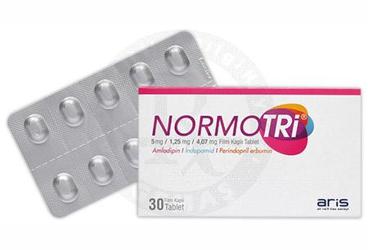 NORMOTRI 5 mg/1.25 mg/4.07 mg film kaplı tablet (30 tablet) kutu görseli