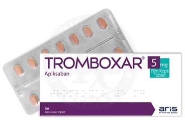 TROMBOXAR 5 mg film kaplı tablet kutu görseli