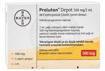 PROLUTON DEPOT 500 mg/2ml 1 ampül {Schering} kutu görseli