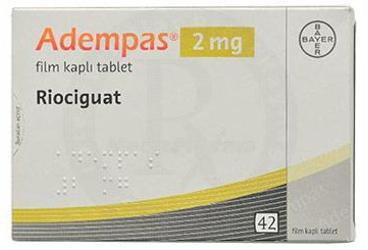 ADEMPAS 2 mg 42 film kaplı tablet kutu görseli