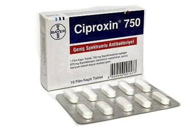 CIPROXIN 750 mg 10 tablet kutu görseli