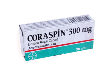 CORASPIN 300 mg 30 tablet kutu görseli