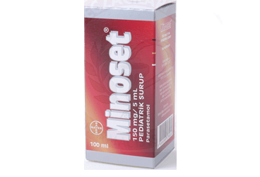 MINOSET 150mg/5 ml 100 ml pediatrik şurup kutu görseli