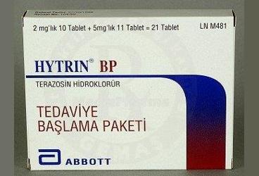 HYTRIN BP TEDAVIYE BAS.PAKETI 2 mg 10 tablet+5 mg 11 tablet kutu görseli