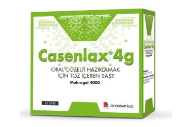 CASENLAX 4 G oral çözelti hazırlamak için toz içeren saşe (20 saşe) kutu görseli