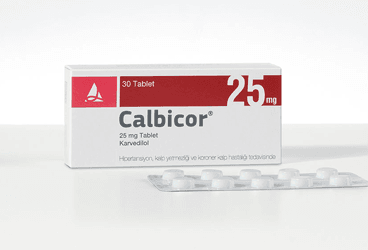 CALBICOR 25 mg 90 tablet kutu görseli