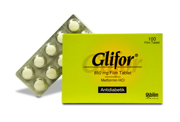 GLIFOR 850 mg 100 film tablet kutu görseli