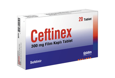 CEFTINEX 300 mg 20 film kaplı tablet kutu görseli