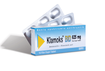 KLAMOKS 625 mg 14 film tablet kutu görseli