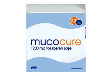 MUCOCURE 1200 mg toz içeren 30 saşe kutu görseli