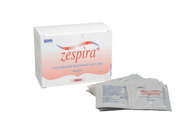ZESPIRA 4 mg pediyatrik oral granül 28 saşe kutu görseli