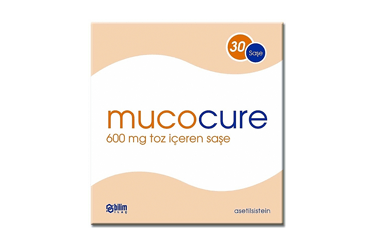 MUCOCURE 600 mg toz içeren 20 saşe kutu görseli