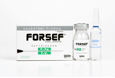 FORSEF IV 500 mg 1 flakon kutu görseli