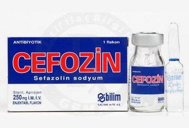 CEFOZIN IM-IV 250 mg 1 ampül kutu görseli