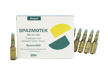 SPAZMOTEK 20 mg 6 ampül kutu görseli