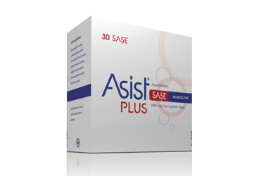 ASIST PLUS 600 mg toz içeren 30 saşe kutu görseli