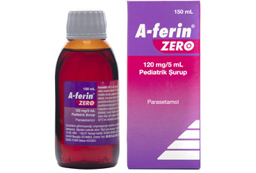 A-FERIN ZERO 120 mg/5 ml pediatrik şurup kutu görseli