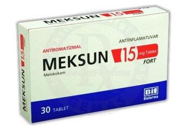MEKSUN 15 mg 30 fort tablet kutu görseli