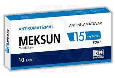 MEKSUN FORT 15 mg 10 tablet kutu görseli