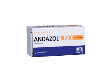 ANDAZOL 200 mg 6 film tablet kutu görseli