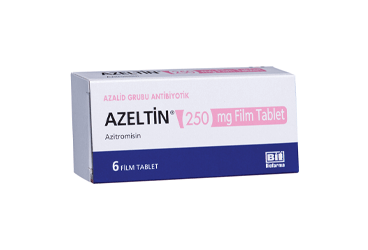 AZELTIN 250 mg 6 film tablet kutu görseli